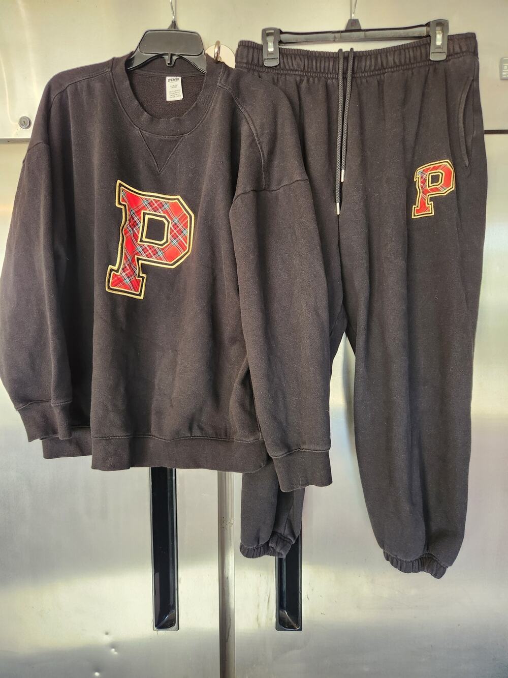 PINK Victoria's Secret Brown Sweatshirt & Sweatpants Set Size XL